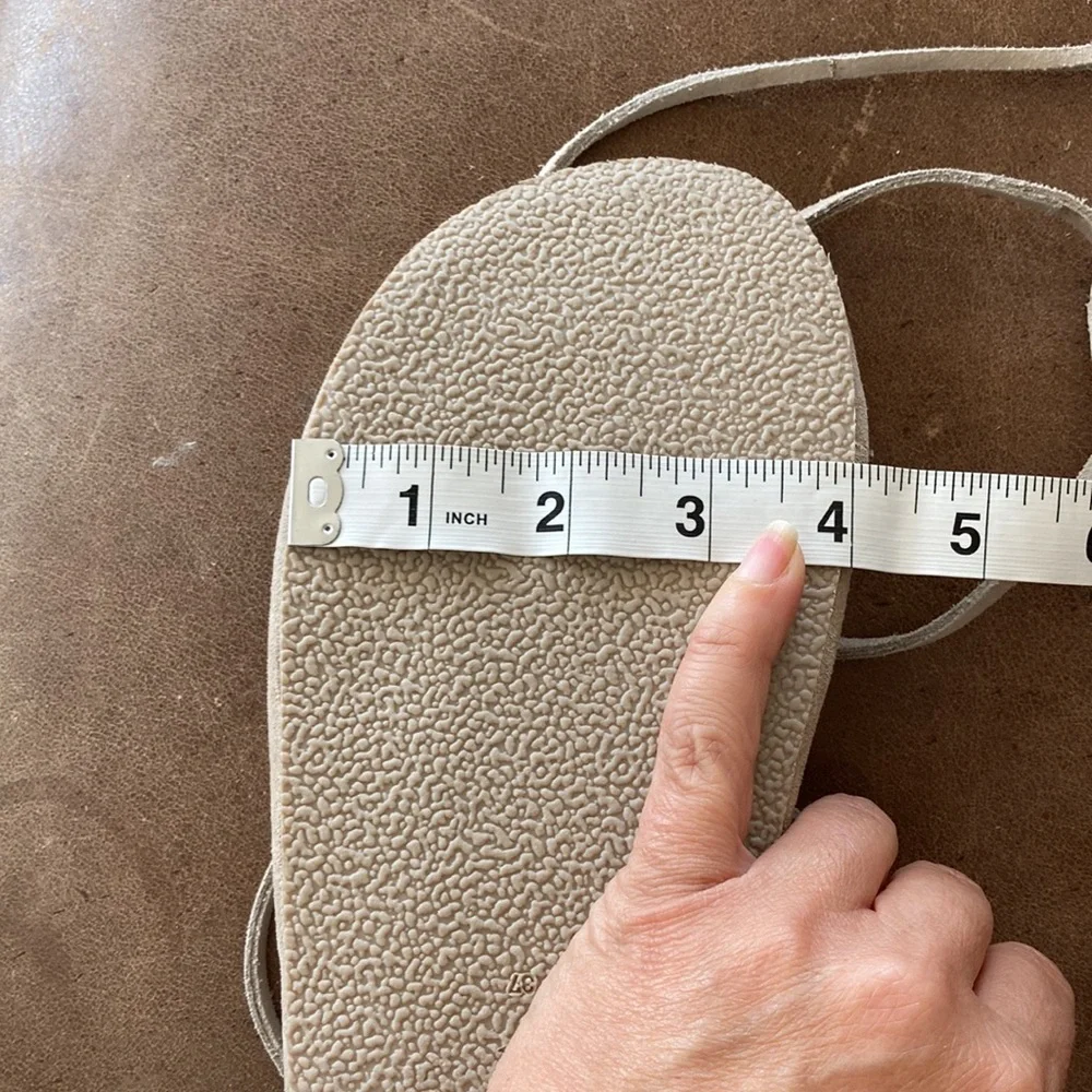 Zara Suede Lace Up Sandals - Picture 9 of 10